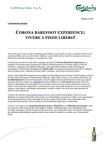 corona barefoot experience: vivere a piede libero!