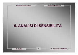 Analisi di sensibilità - Corsi di Laurea a Distanza