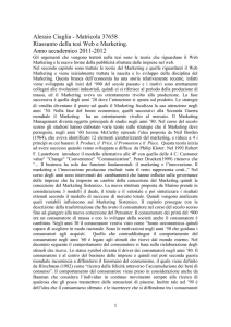 Alessio Ciaglia - Matricola 37658 Riassunto della tesi Web