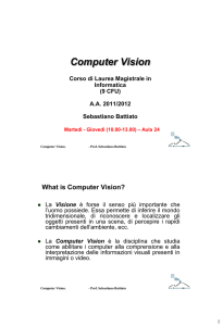 Computer Vision - Dipartimento di Matematica e Informatica