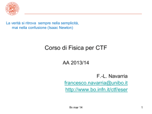 Corso di Fisica per CTF - ISHTAR