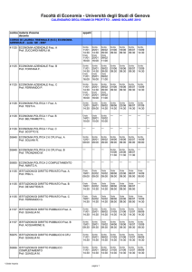 Facoltà di Economia - Università degli Studi di Genova