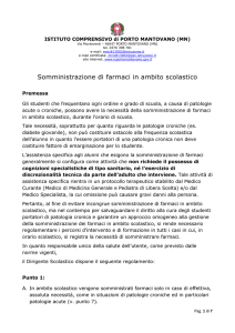 Somministrazione farmaci in ambito scolastico