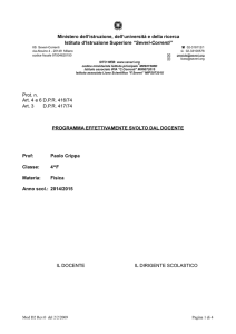 Fisica - 4F - Programma svolto + indicazioni - IIS Severi