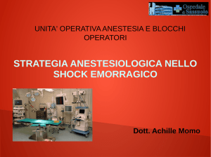 strategia anestesiologica nello shock emorragico