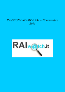 RASSEGNA STAMPA RAI – 27 settembre 2013