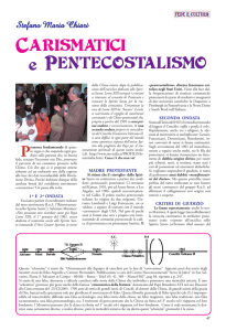 CARISMATICI e PENTECOSTALISMO