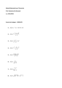 Esercizi sulle derivate di funzioni 2