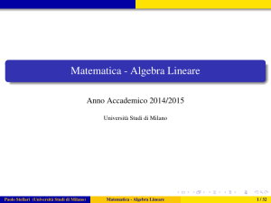 Matematica - Algebra Lineare - Web server per gli utenti dell