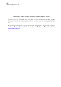 Progetti di ricerca 2014_PROGETTI FINANZIATI