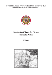 Seminario di Teoria del Diritto e Filosofia Pratica