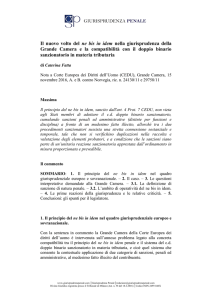 Il nuovo volto del ne bis in idem nella giurisprudenza della Grande