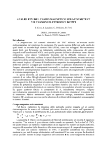 analisi fem del campo magnetico self-consistent nei