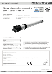 Motore tubolare elettromeccanico Serie SL 35/ SL 45 / SL 59