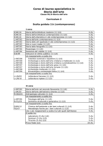 Corso di laurea specialistica in Storia dell`arte