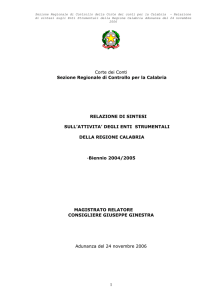 1 Corte dei Conti Sezione Regionale di Controllo per la Calabria