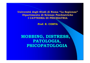 mobbing, distress, patologia, psicopatologia