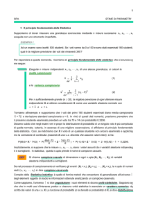 SPA STIME DI PARAMETRI 1. Il principio fondamentale della