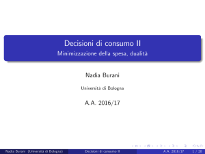 Decisioni di consumo II - Home Page di Nadia Burani