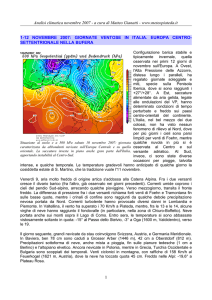 Analisi climatica novembre 2007