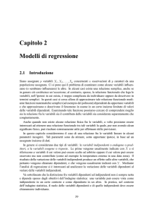 Capitolo 2 Modelli di regressione