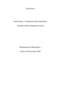 Carlo Penco Kant, Frege e i fondamenti della matematica: il