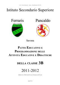 Patto educativo della classe 3B as 2011-2012 - Ferraris