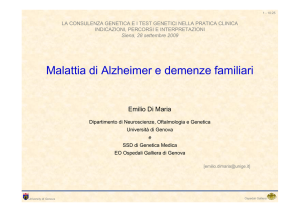 Malattia di Alzheimer e demenze familiari