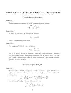 prove scritte di metodi matematici, anno 2001/02