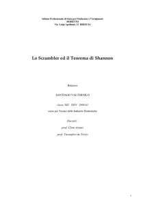 Lo Scrambler ed il Teorema di Shannon