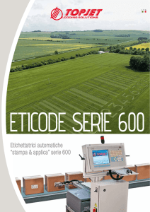 Brochure della Eticode serie 600