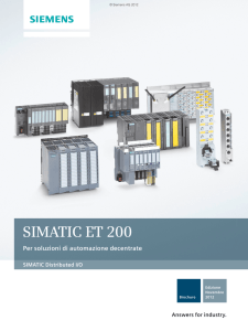 SIMATIC ET 200 - Per soluzioni di automazione decentrate