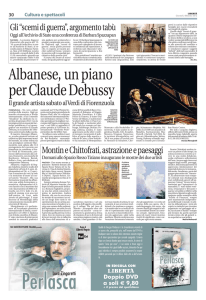 Albanese, un piano per Claude Debussy