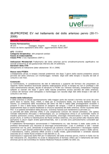 IBUPROFENE EV nel trattamento del dotto arterioso