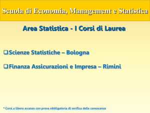 Scuola di Economia, Management e Statistica Area Statistica