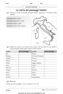 La carta dei paesaggi italiani