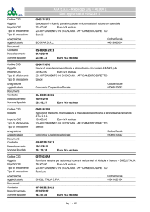 ATA S.p.a. - Riepilogo CIG < 40.000 € Dati aggiornati al 05/02/2015