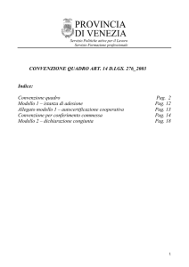 CONVENZIONE QUADRO ART. 14 D.LGS. 276_2003