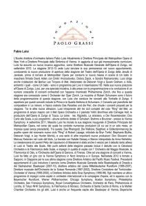 Luisi Fabio - Fondazione Paolo Grassi