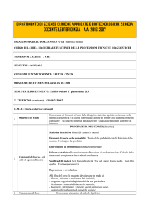 DIPARTIMENTO DI SCIENZE CLINICHE APPLICATE E