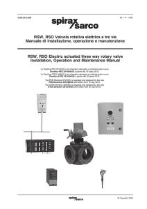 RSW, RSO Valvola rotativa elettrica a tre vie Manuale