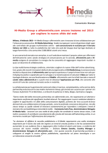 Hi-Media Group e alfemminile.com ancora insieme nel 2013 per