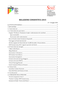 SONG Relazione 2015 - Sistema Orchestre e Cori Giovanili
