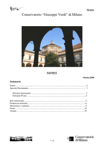 Notes - Conservatorio di Milano