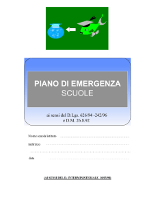 Piano di Emergenza Scuole