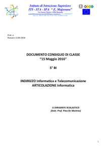 Documento 15 Maggio - 5BI - 2015-16 Definitiva