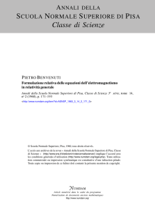 Formulazione relativa delle equazioni dell`elettromagnetismo in