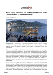 Arisa, Augias e Tricarico, via all`Andersen Festival: Sestri Levante