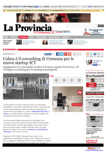 Cobox è il coworking di Cremona per le nuove