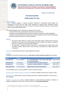 Progetto UNIBGSTUDENT Economia Aziendale_2016